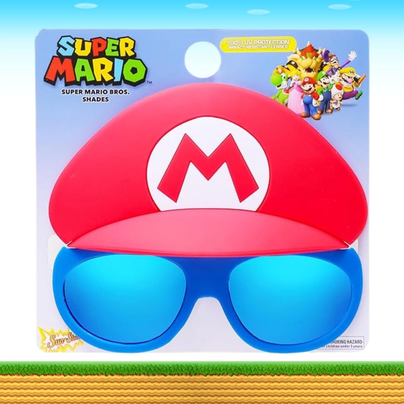 Sun-Staches Super Mario Child Sunglasses | Officially Licensed Nintendo Costume Accessory | UV 400 | One Size Fits Most - Image 5